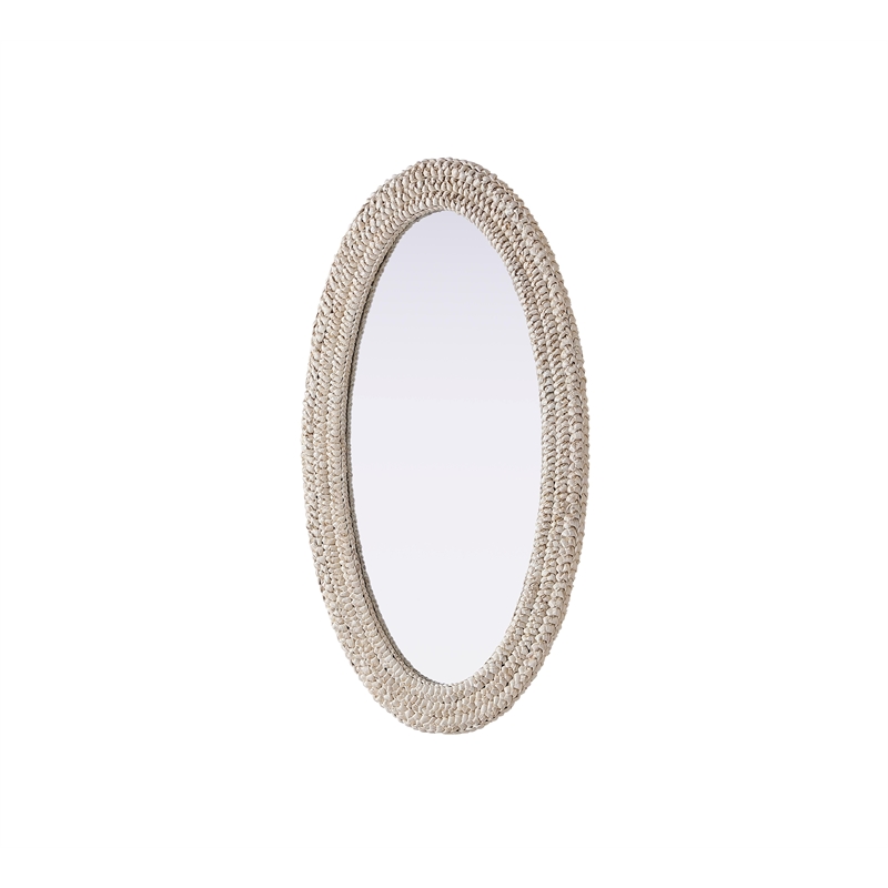 Elegant Decor Oval Cornhusk Mirror 24X42