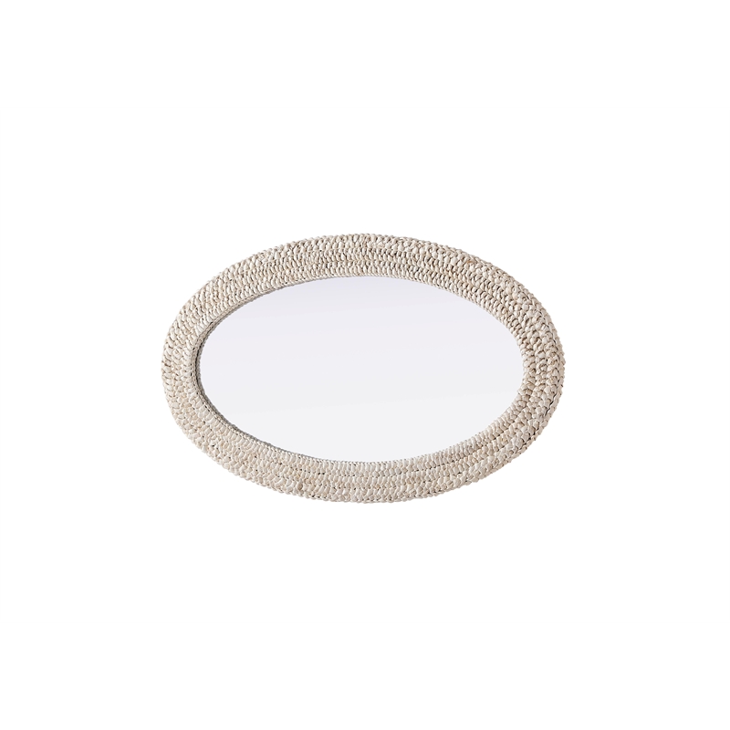 Elegant Decor Oval Cornhusk Mirror 24X42