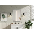 Elegant Decor Contour Metal Rectangle Mirror 28X42 In Silver