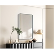 Elegant Decor Contour Metal Rectangle Mirror 28X42 In Silver