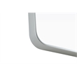 Elegant Decor Contour Metal Rectangle Mirror 28X42 In Silver