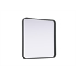 Elegant Decor Contour Metal Square Mirror 30X30