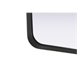Elegant Decor Contour Metal Square Mirror 30X30
