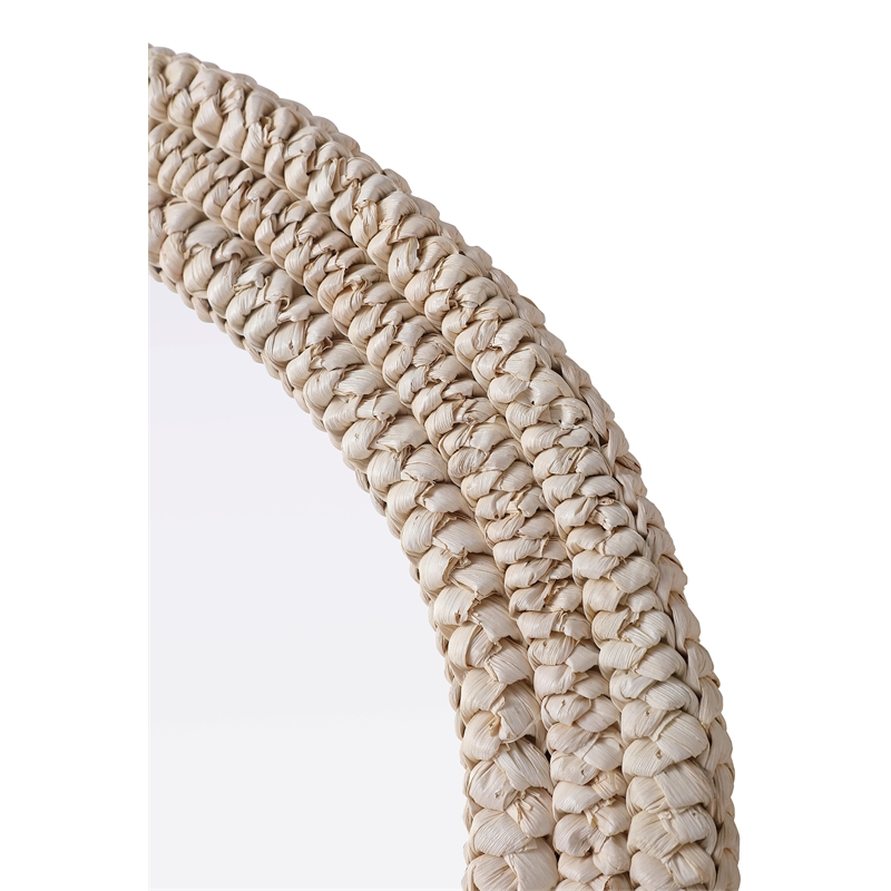 Elegant Decor Oval Cornhusk Mirror 27X36