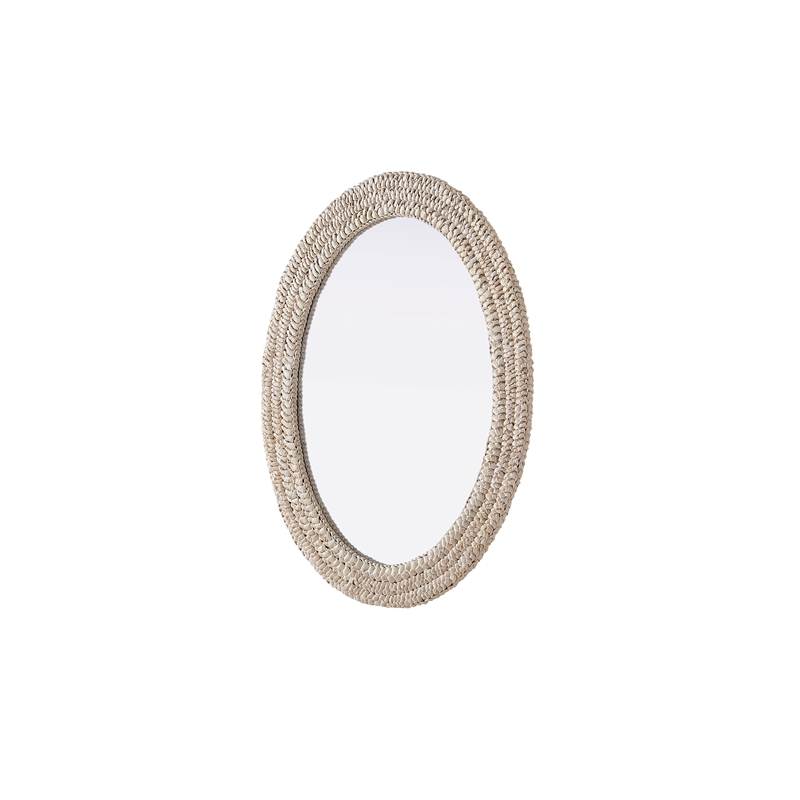 Elegant Decor Oval Cornhusk Mirror 27X36