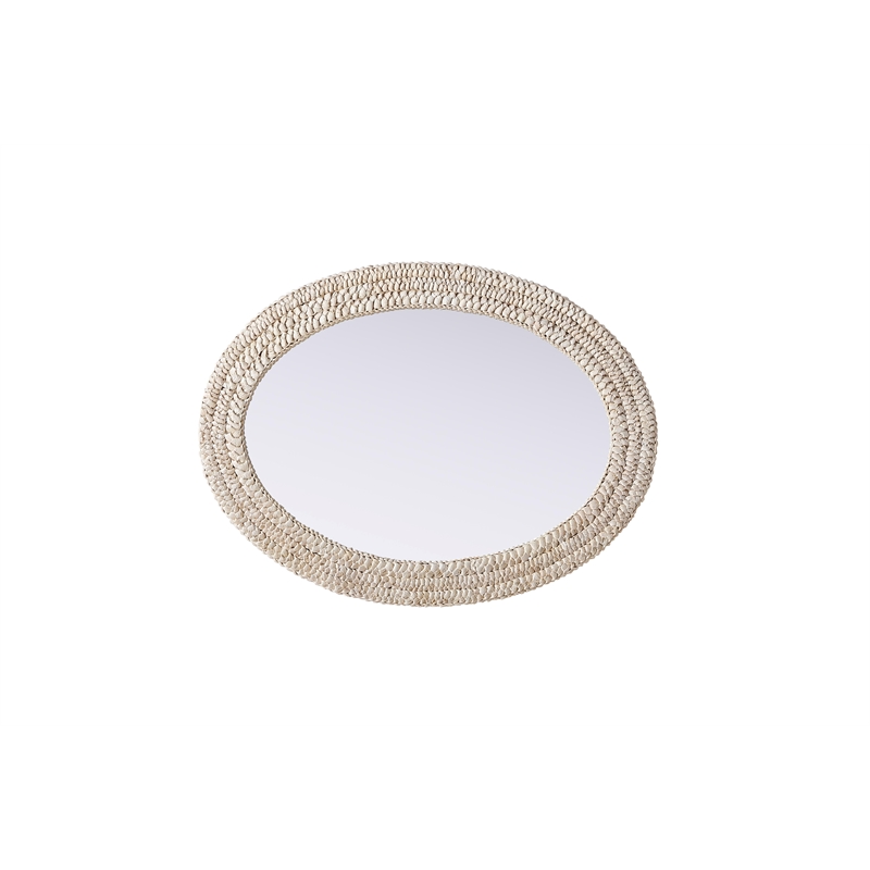 Elegant Decor Oval Cornhusk Mirror 27X36