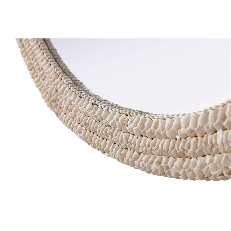 Elegant Decor Oval Cornhusk Mirror 27X36