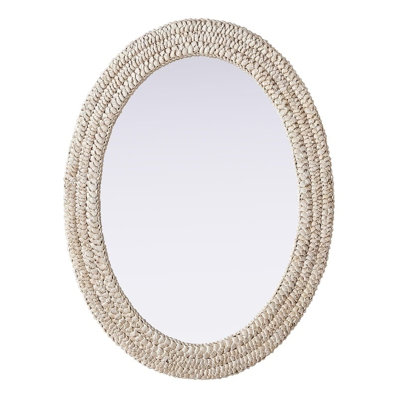 Elegant Decor Oval Cornhusk Mirror 27X36