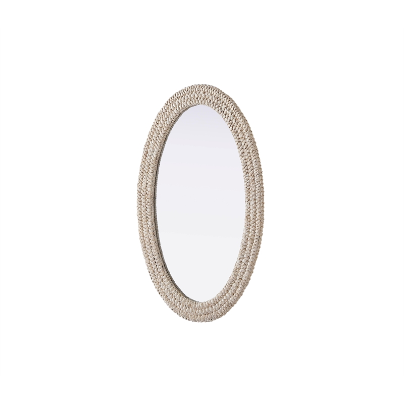 Elegant Decor Oval Cornhusk Mirror 27X42