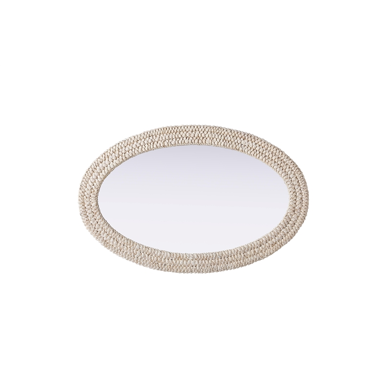 Elegant Decor Oval Cornhusk Mirror 27X42
