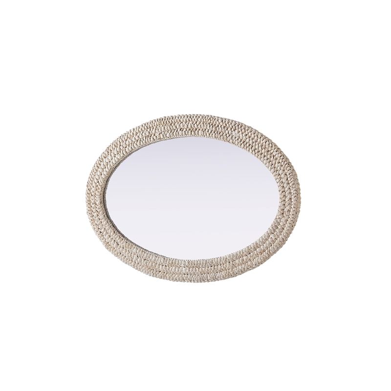 Elegant Decor Oval Cornhusk Mirror 27X42