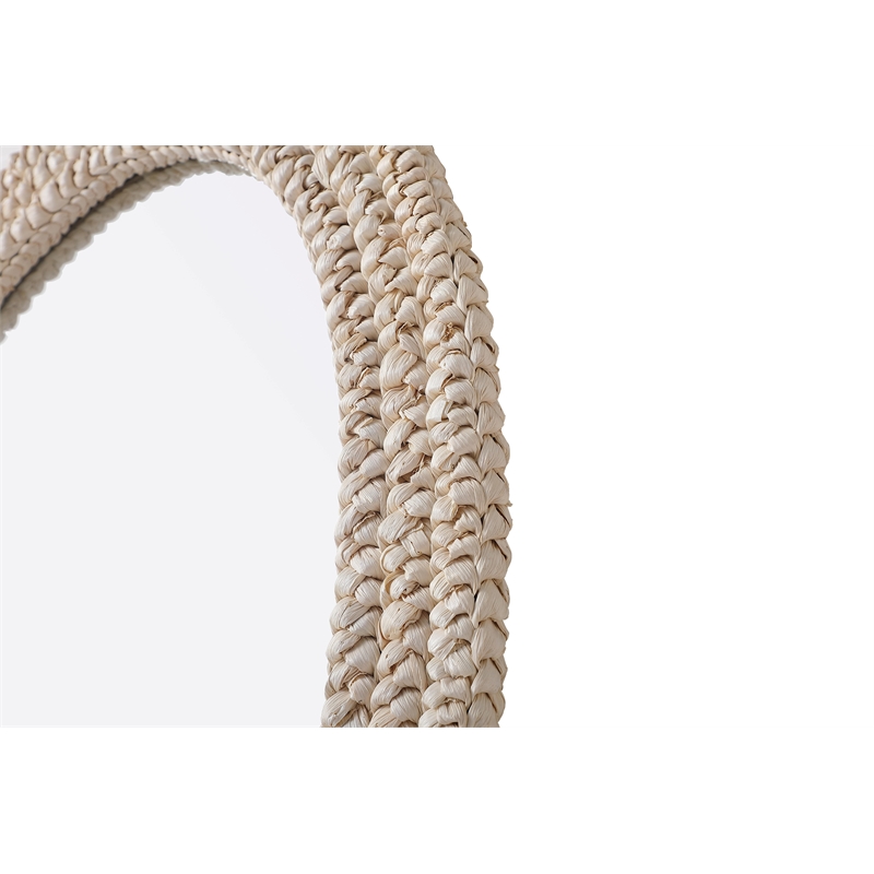 Elegant Decor Oval Cornhusk Mirror 27X42