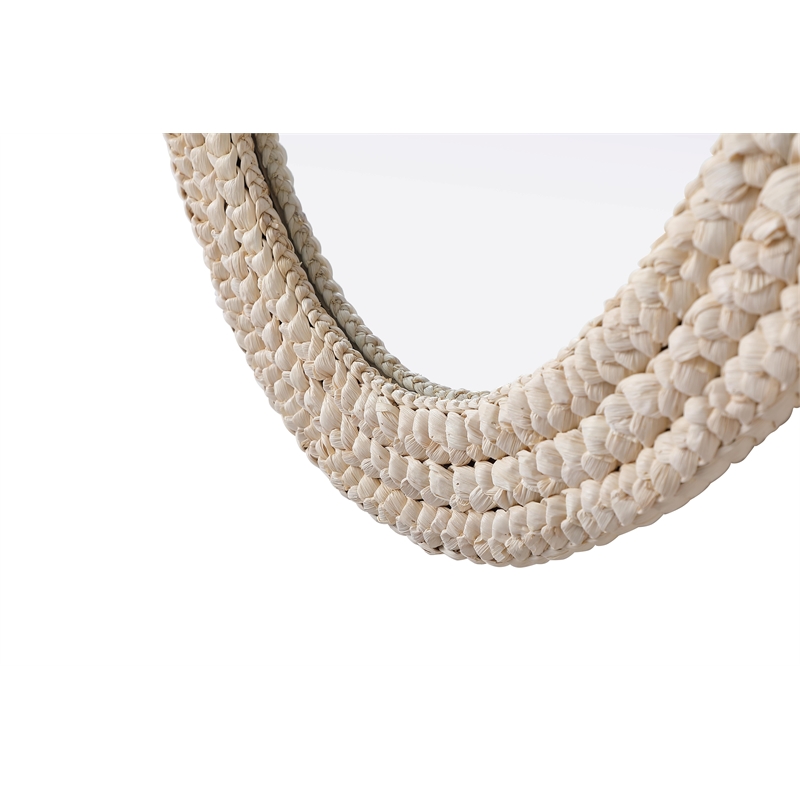 Elegant Decor Oval Cornhusk Mirror 27X42