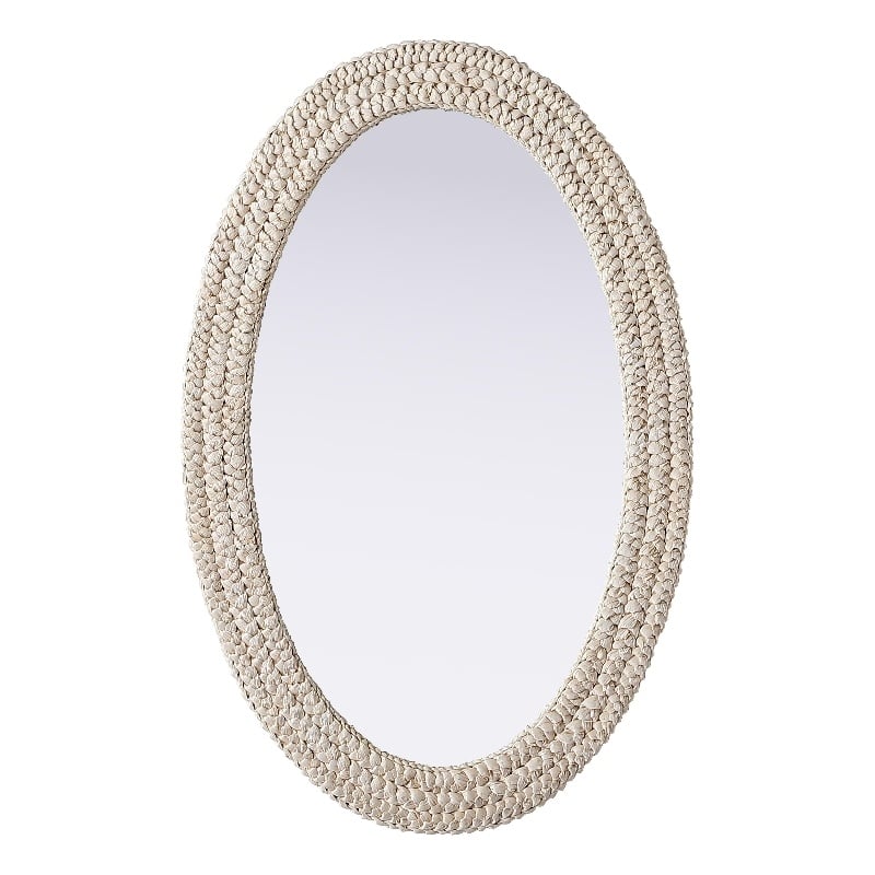 Elegant Decor Oval Cornhusk Mirror 27X42