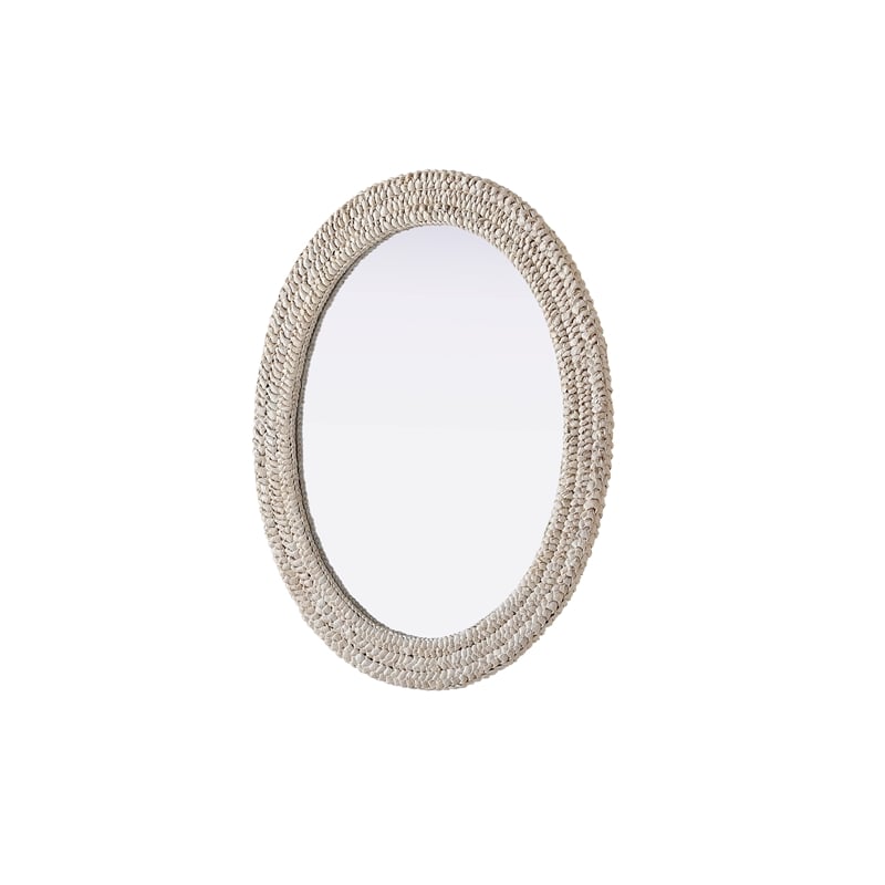 Elegant Decor Oval Cornhusk Mirror 30X36