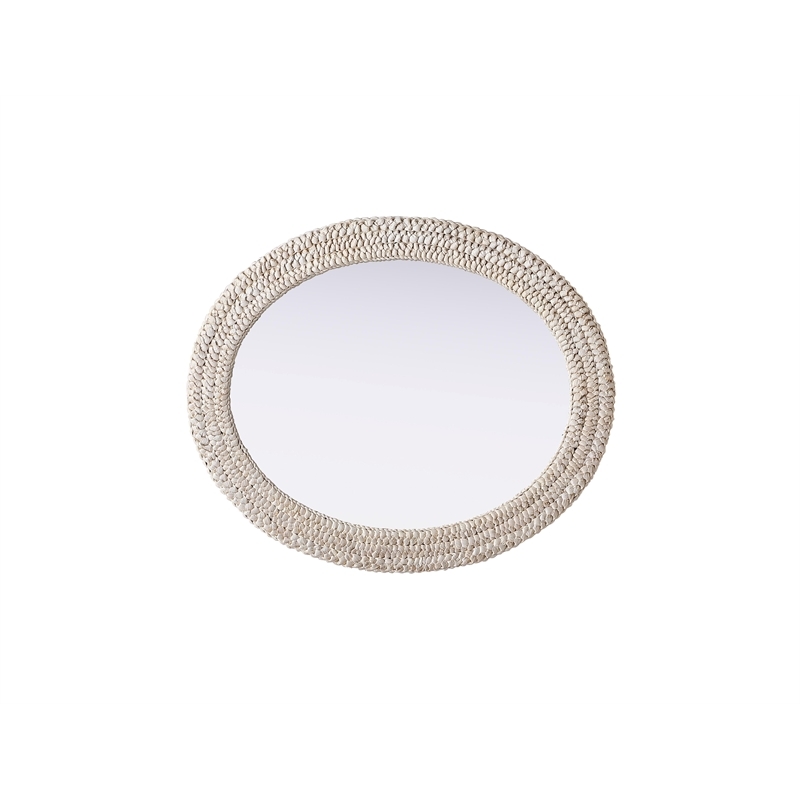Elegant Decor Oval Cornhusk Mirror 30X36