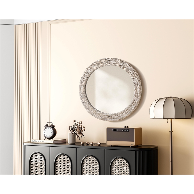Elegant Decor Oval Cornhusk Mirror 30X36