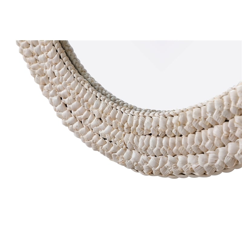 Elegant Decor Oval Cornhusk Mirror 30X36