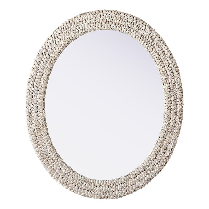 Elegant Decor Oval Cornhusk Mirror 30X36