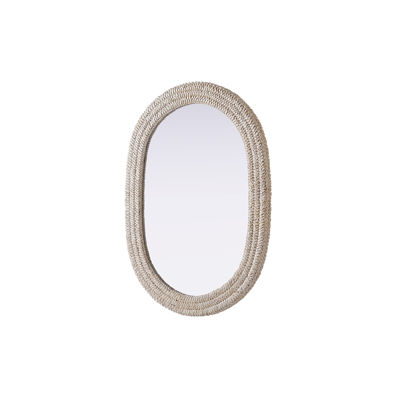 Elegant Decor Oval Cornhusk Mirror 30X42