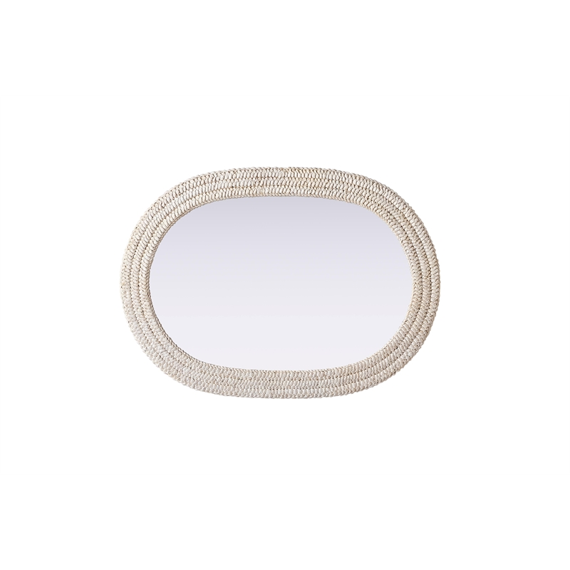 Elegant Decor Oval Cornhusk Mirror 30X42