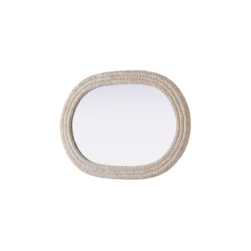 Elegant Decor Oval Cornhusk Mirror 30X42
