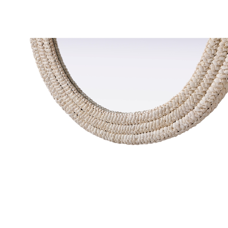 Elegant Decor Oval Cornhusk Mirror 30X42