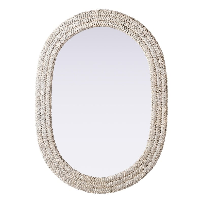 Elegant Decor Oval Cornhusk Mirror 30X42
