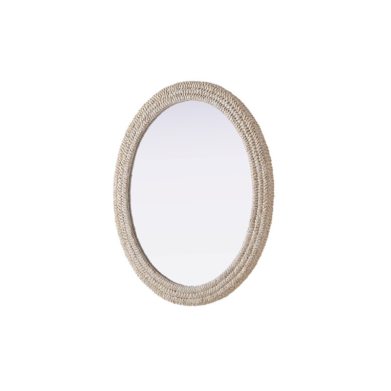 Elegant Decor Oval Cornhusk Mirror 36X42