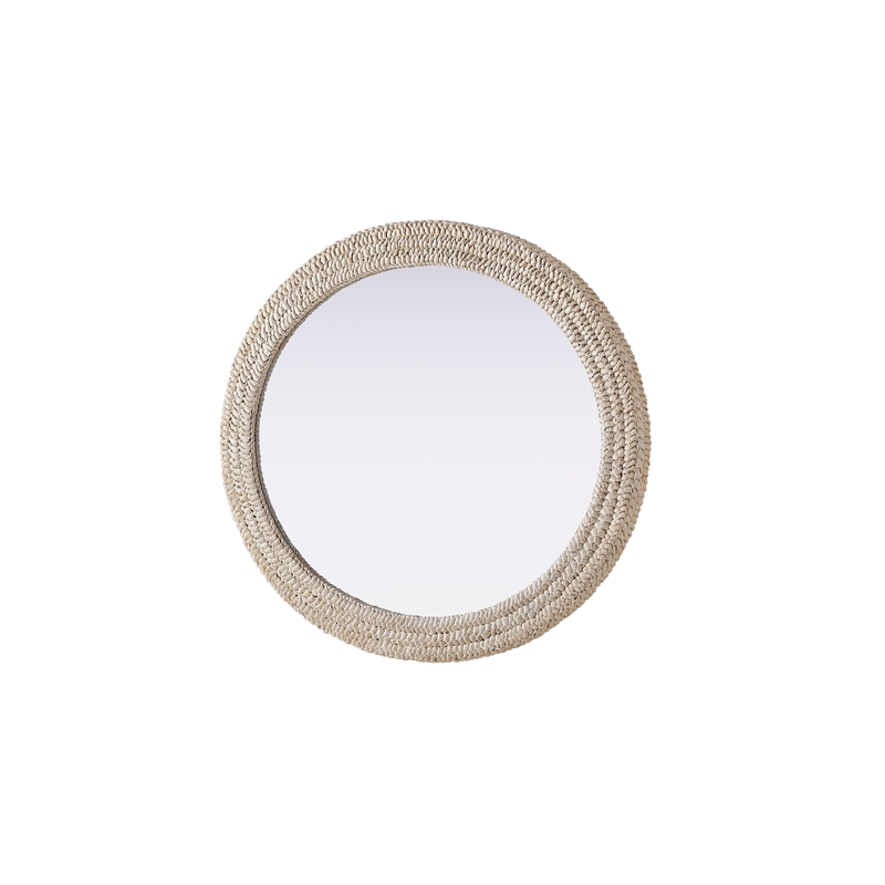 Elegant Decor Oval Cornhusk Mirror 36X42