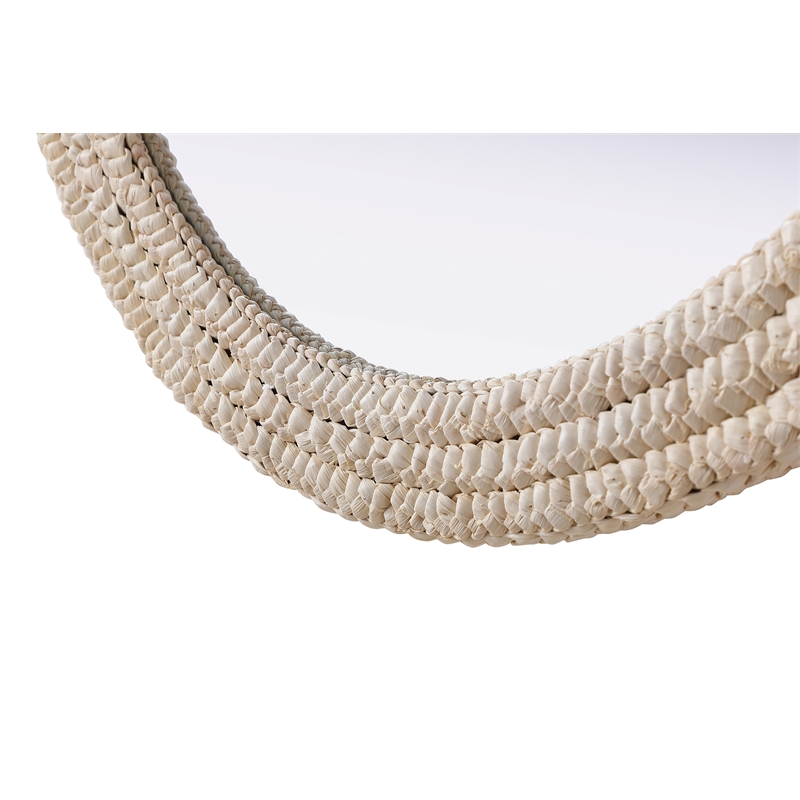 Elegant Decor Oval Cornhusk Mirror 36X42