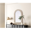 Elegant Decor Arch Cornhusk Mirror 24X36