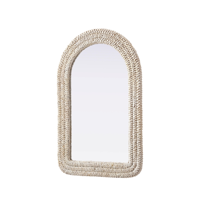 Elegant Decor Arch Cornhusk Mirror 24X36