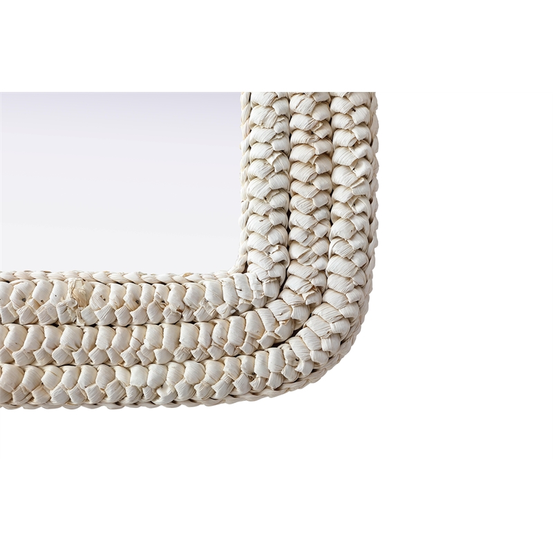 Elegant Decor Arch Cornhusk Mirror 24X36