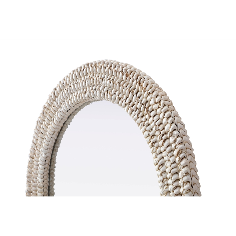 Elegant Decor Arch Cornhusk Mirror 24X36