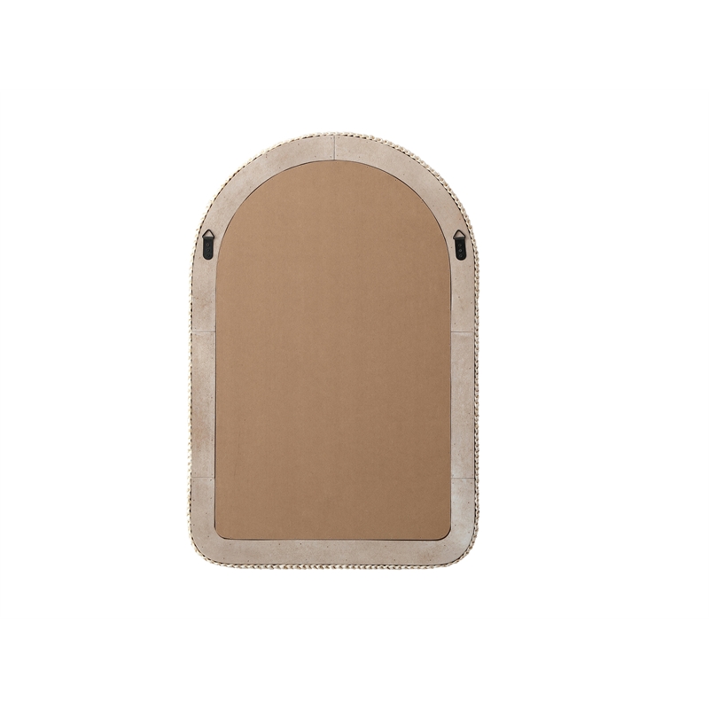 Elegant Decor Arch Cornhusk Mirror 24X36