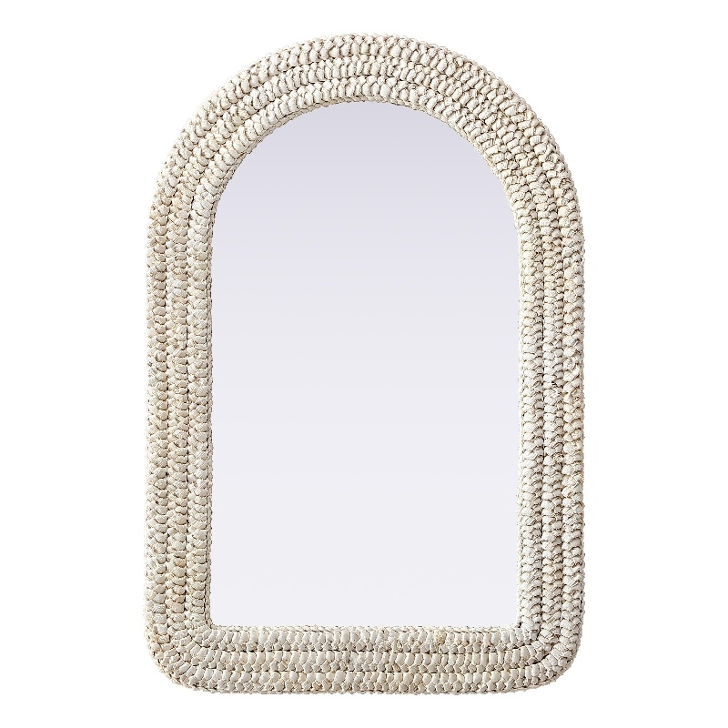 Elegant Decor Arch Cornhusk Mirror 24X36