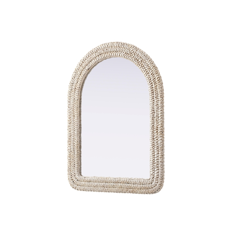 Elegant Decor Arch Cornhusk Mirror 27X36