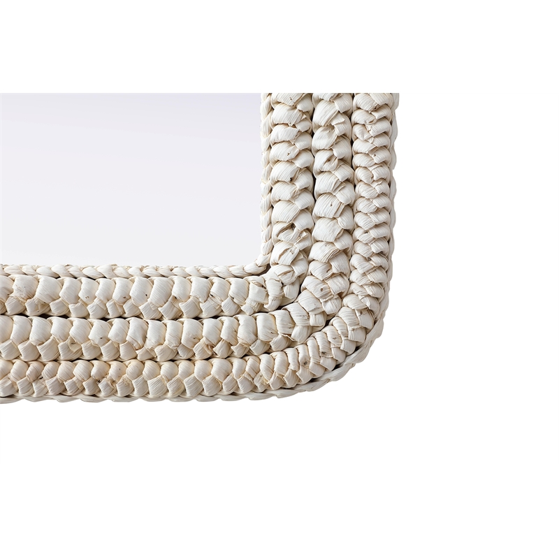 Elegant Decor Arch Cornhusk Mirror 27X36