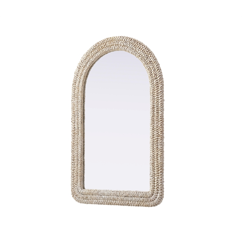 Elegant Decor Arch Cornhusk Mirror 27X42