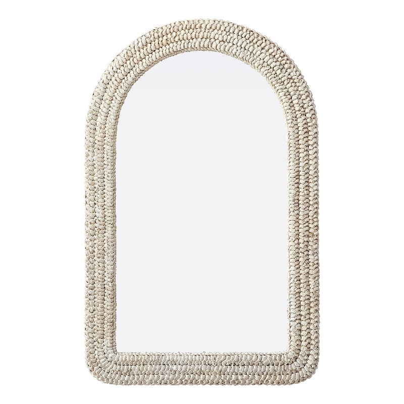 Elegant Decor Arch Cornhusk Mirror 27X42