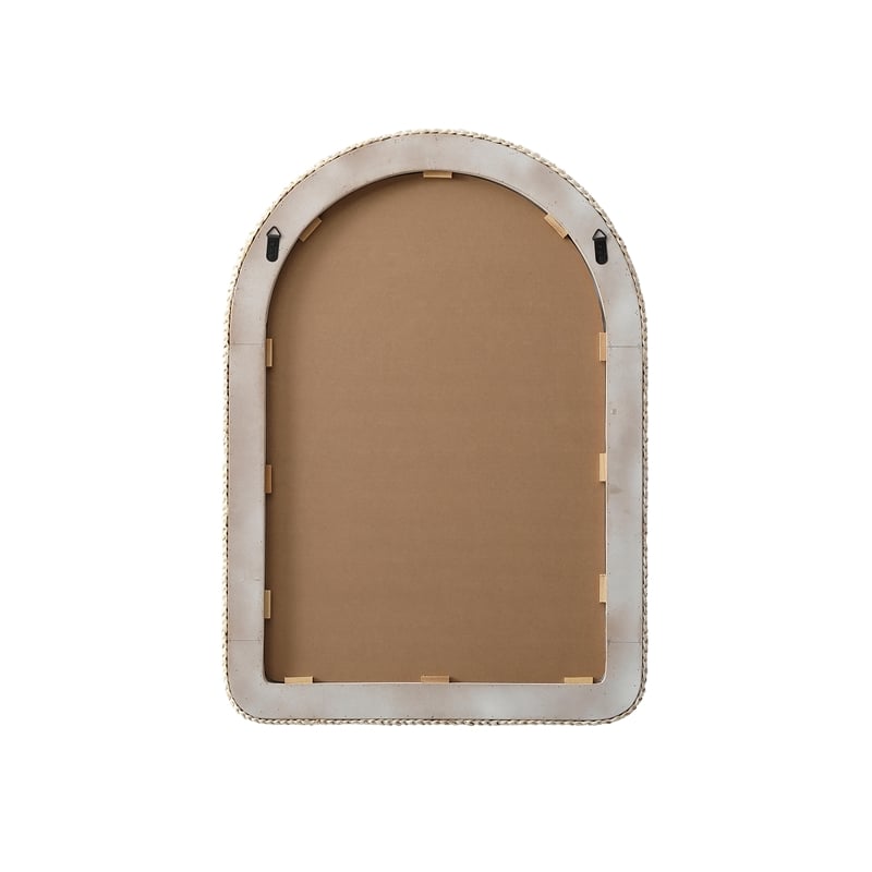 Elegant Decor Arch Cornhusk Mirror 30X42
