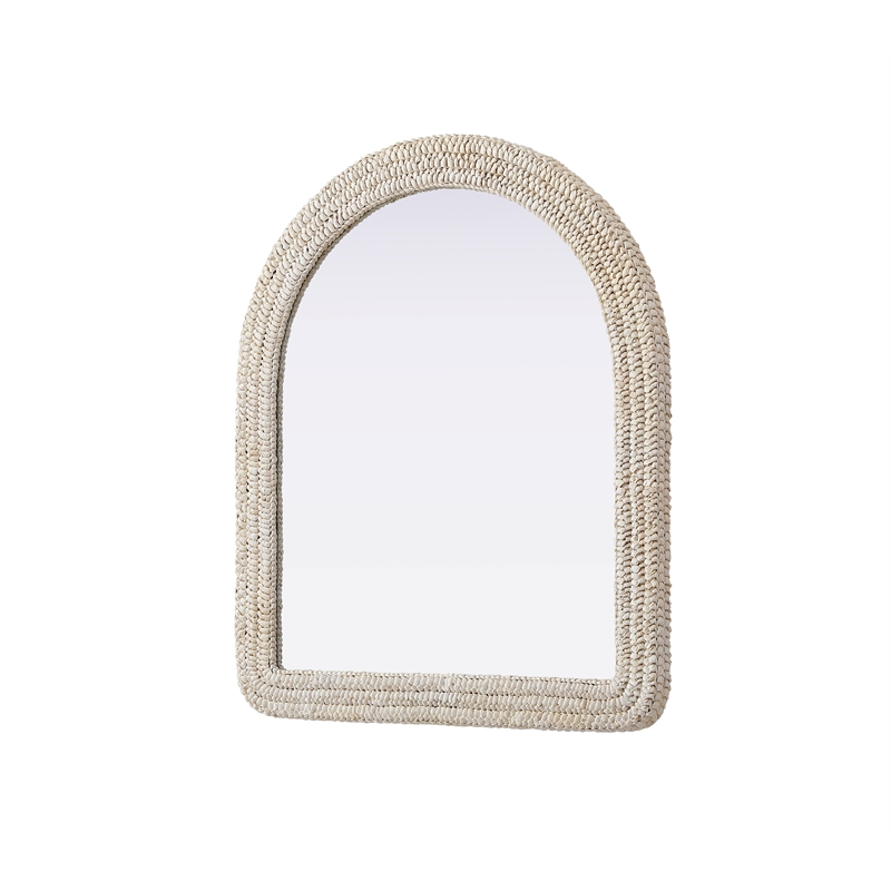 Elegant Decor Arch Cornhusk Mirror 36X42