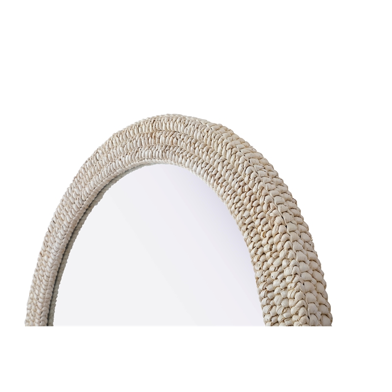 Elegant Decor Arch Cornhusk Mirror 36X42