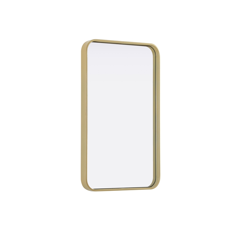 Elegant Decor Contour Metal Rectangle Mirror 18X30