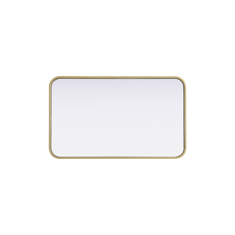 Elegant Decor Contour Metal Rectangle Mirror 18X30