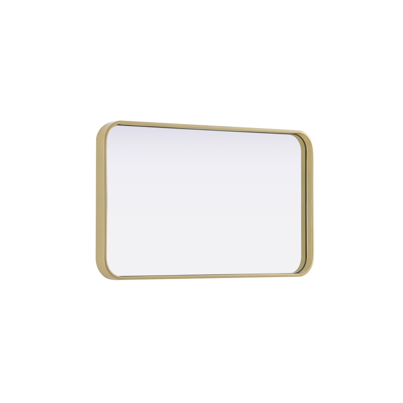 Elegant Decor Contour Metal Rectangle Mirror 18X30