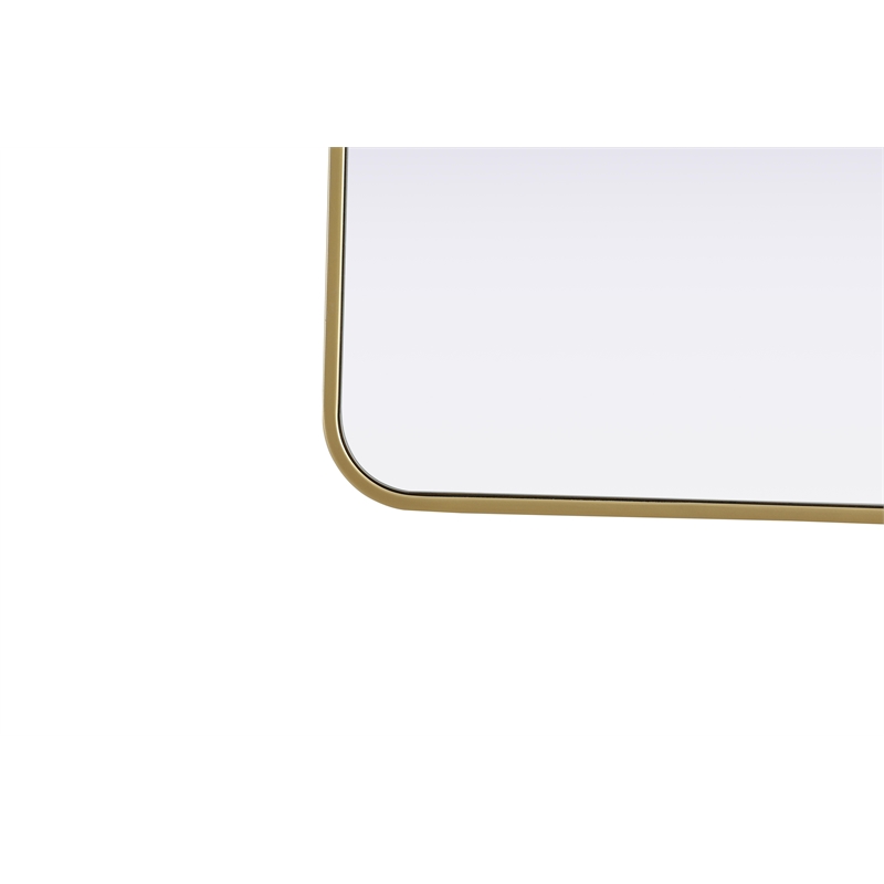 Elegant Decor Contour Metal Rectangle Mirror 18X30