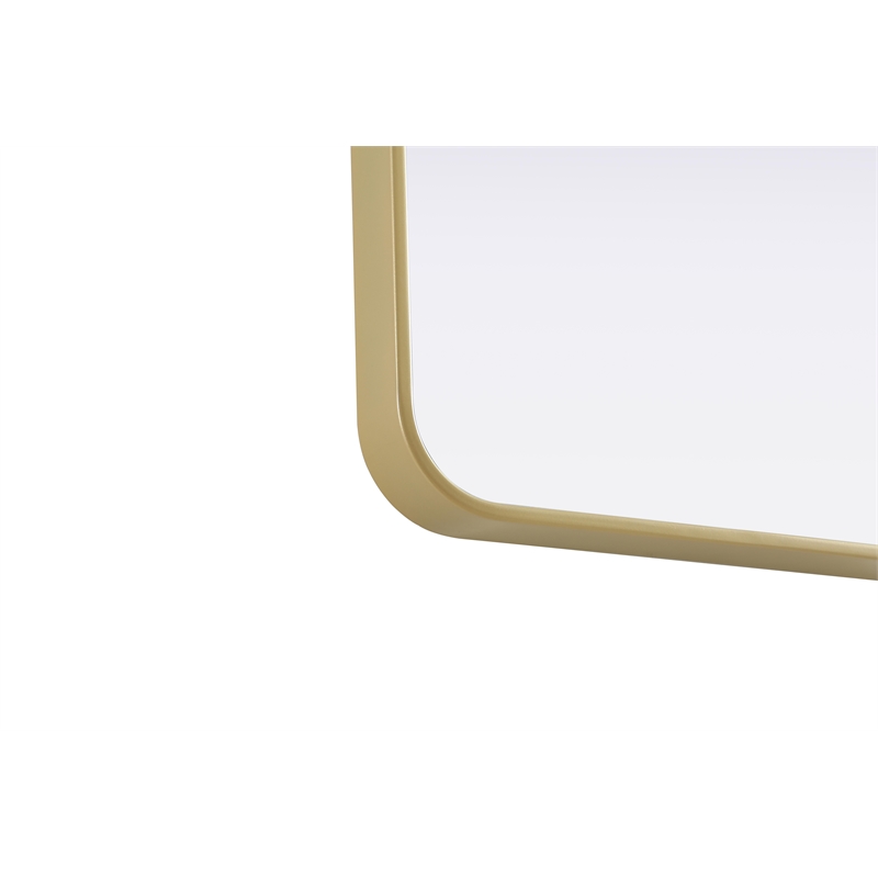 Elegant Decor Contour Metal Rectangle Mirror 18X30