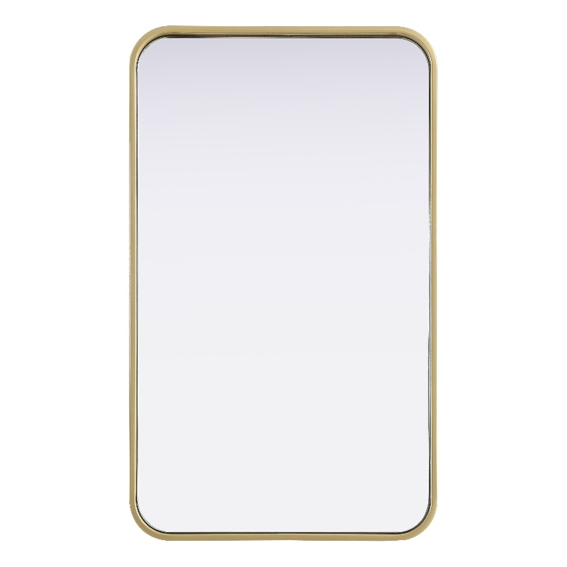 Elegant Decor Contour Metal Rectangle Mirror 18X30